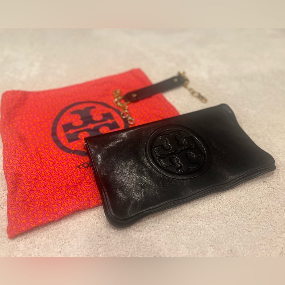 Tory Burch Black Bombe Reva Clutch